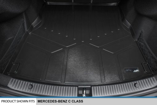 Forro de piso para maletero MAXLINER resistente a todo clima negro para sedan de la serie Mercedes Benz Clase C 2015-2021 - Imagen 2