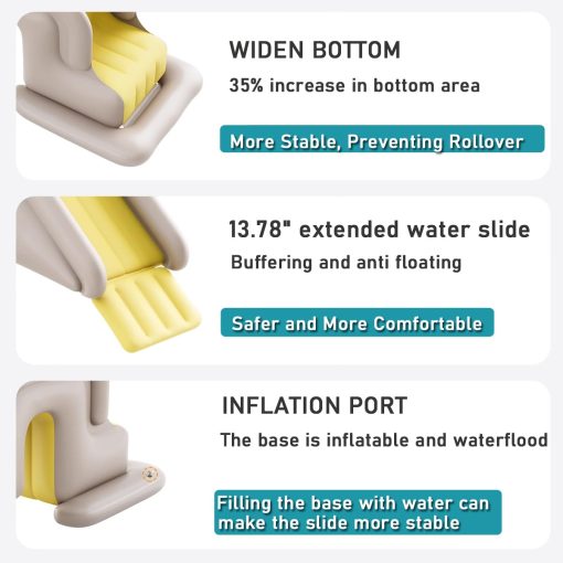 Resbaladilla Inflable para Piscina, Juego Acuatico de Verano, Escalera Trampolin Universal para Piscina en Casa - Imagen 6