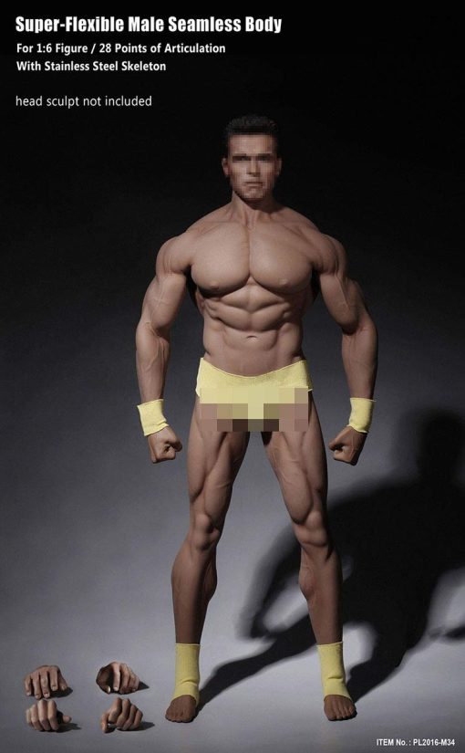 Figura de Accion Male Muscular Escala 1/6 Cuerpo Super Flexible sin Cabeza PL2016-M34 - Imagen 6