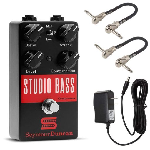 Pedal Compresor de Bajo Seymour Duncan Studio con Cable MXR y Fuente de Alimentacion 9V