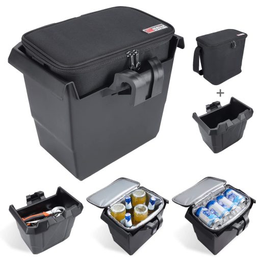 Defender Center Underseat Storage Bin+Portable Ice Chest Cooler, Compatible with Can Am Defender/Defender Max 2016-2022 Replace OEM #715003446
