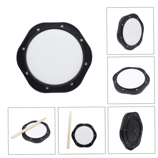Pad de Tambor, Tambor Portatil de 10 Pulgadas de Plastico Silencioso Instrumento Musical para Entrenamiento con Sensacion de Tambor - Imagen 2