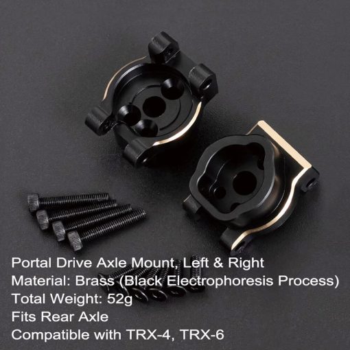 Contrapeso de Laton para Eje del Portal con Recubrimiento Negro para Crawler RC TRX6 TRX4 Piezas de Actualizacion (8 en 1 Set) - Imagen 6