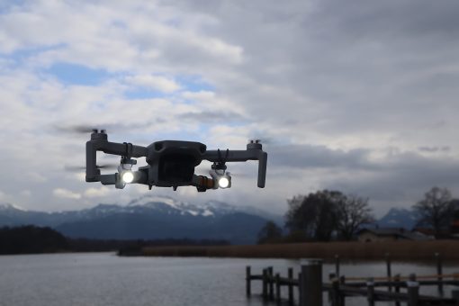 Roboterwerk M.O.N.A. Mavic Mini Dual, Doble Linterna LED para DJI Mavic Mini, Equipo DJI Mavic, Linterna Drone, hasta 760 lumenes, inclinable - Imagen 5