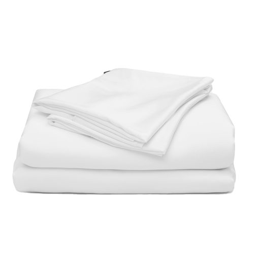 Juego de Sabanas Estandar 100% Lyocell de Bambu Organico ettitude, Nube (Blanco), Twin XL, Sabanas Transpirables, Ropa de Cama, Saten, Tejido a base de Plantas, Seda-Suave, Bolsillos Profundos (Twin XL-Nube)