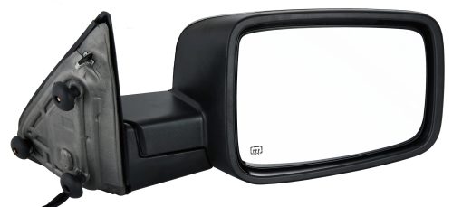 Espejo Lateral ZAPOSTS para reemplazo apto para Dodge Ram 1500 3500 2011-2013 Ram 2500 2011-2015 Dodge Ram 1500 2009-2010 Negro Calentado con Luz de Señal Manual Abatible Espejo del Lado del Pasajero