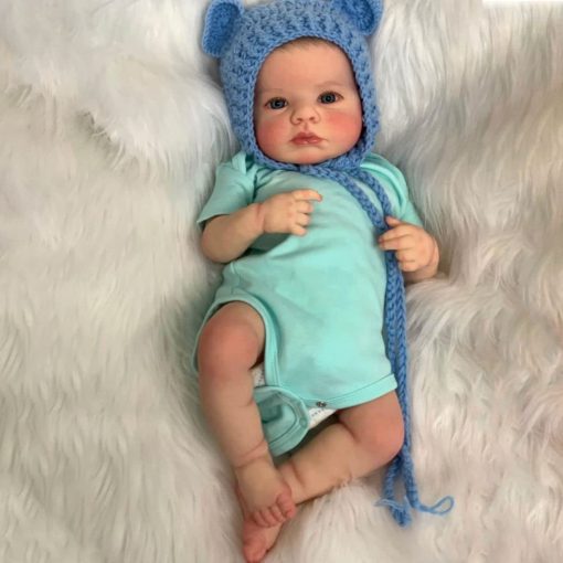 Munecas Reborn CJZYING - Bebe nina realista de 19 pulgadas hecha a mano con cuerpo completo de silicona y kit de alimentacion, regalo para ninos de 3 anos en adelante