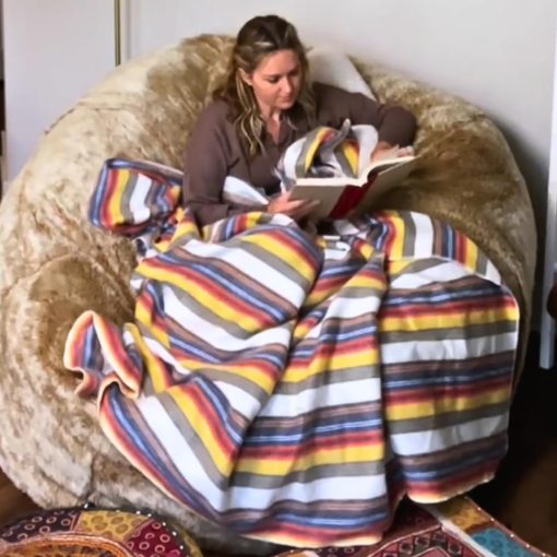 DAVLINA, Manta de Lana de Alpaca | 98 pulgadas x 67 pulgadas | Increiblemente Suave, Ligera, Transpirable e Hipoalergenica | No Es aspera ni Rigida - Imagen 5