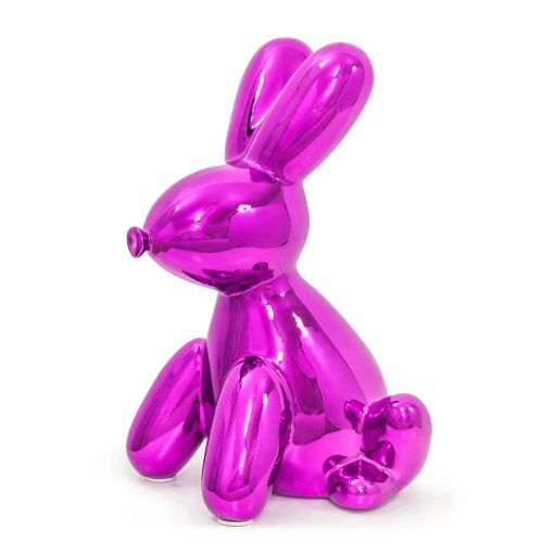 Alcancia de Ceramica con Forma de Conejo Hecha Por Humanos, Elegante y unica con Acabado Brillante - Rosa