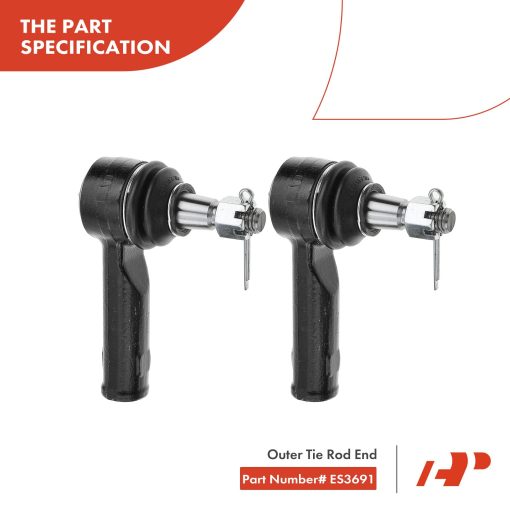 Conjunto Premium de 8, Enlace de Barra Estabilizadora Delantera, Junta de Rotula Inferior, Extremo de Barra de Direccion Interno Externo, Compatible con Ford F-150 2004-2005, Solo 2WD - Imagen 7