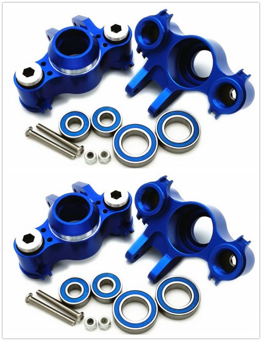 Buje de brazo de pivote de aluminio con rodamientos blindados de goma -4PCS Azul para Traxxas 1/10 Old E-REVO EREVO Summit E-MAXX T-MAXX3.3 Slayer Pro 4X4 5334R