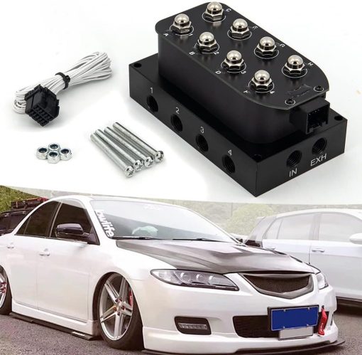 Controlador de Suspension Neumatica con Valvula Solenoide de 1/4 NPT 0-300Psi 12V Controlador de Bolsa de Aire ZHSYMX - Imagen 7