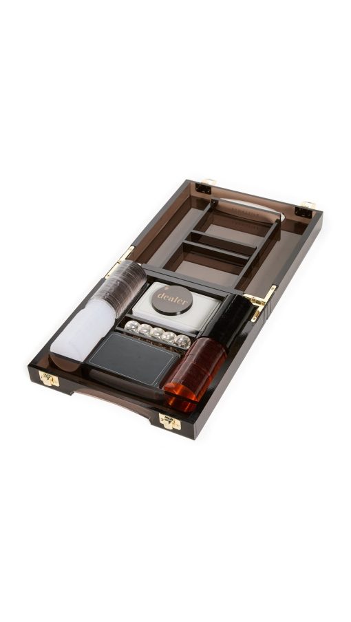 Juego de poker de edicion limitada Lucite Whiskey Noir
