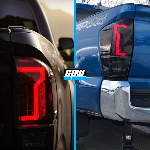 Luces traseras CPW compatibles con [2016 2017 2018 2019 2020 2021 2022 2023 Toyota Tacoma] - Tubo de luz LED de barra trasera (Negro/Lente Ahumado) - Imagen 3