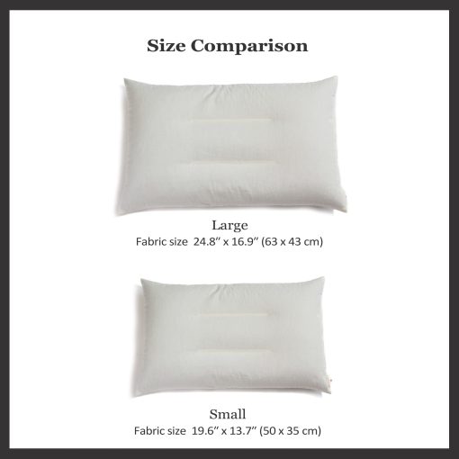 Set de Almohada Ajustable de Trigo Sarraceno y Dos Fundas Tipo Sobre, Tela Organica (Grande) - Imagen 7