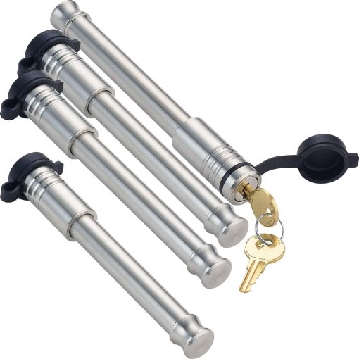 61776 | Juego de 4 Cerraduras para Enganche Mixtas 3.0, Llave unica, para B&W 2.0" y 2.5" Tow & Stow 10K LB & 18K LB - Incluye Candado para Receptor 3.0"