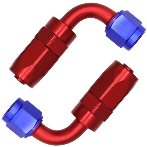Kit de Linea de Combustible 6AN 3/8" Universal de Acero Inoxidable Trenzado en Plata de 20FT CPE Manguera de Gas Aceite Combustible con 10 Piezas de Conectores Giratorios para Manguera (Rojo y Azul) - Imagen 5
