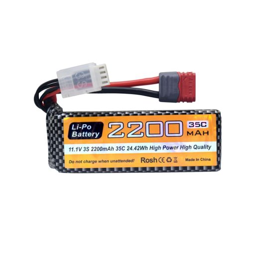 Fytoo 2PCS 11.1V 2200mAh 35C 3S Bateria de Lipo con Conector en T con 2 Cables de Carga USB para MJX H16P H16E H16GT H16BM H16PL 14301 HP161S HP163S HP141 HP141S Coche RC de Alta Velocidad Modelo de Coche de Deriva - Imagen 7