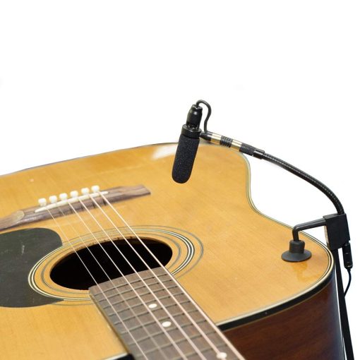 Microfono de Instrumento Musical AV-JEFES PMM19B-SH4-GT para Guitarra con Pinza para Conectar al Transmisor Inalambrico Shure y Entrada de Phantom Power