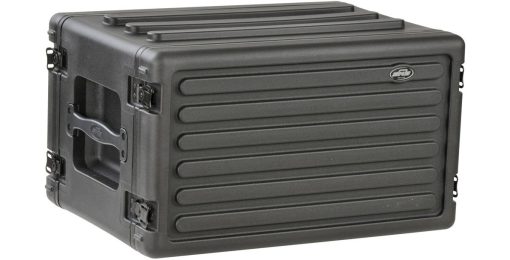 Estuche SKB 1SKB-R6S Roto-Molded 6U para Rack Superficial, Sellos Impermeables de Goma, Costillas de Empalme Entrelazadas, Pestillos Empotrados, Asas de Transporte Resistentes, Pies de Goma Absorbentes de Golpes