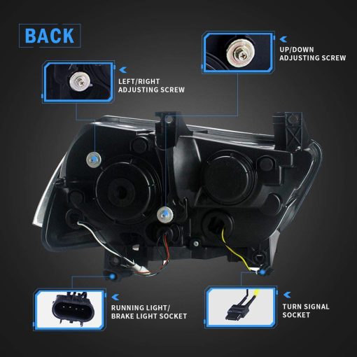Faros LED VLAND Compatibles con Dodge Charger 2011 2012 2013 2014 (No compatible con 2012 Dodge Charger SE) con Senal de Giro Secuencial de ambar, Bombillas D2H/D2S (No incluidas) para Doble Haz - Imagen 4