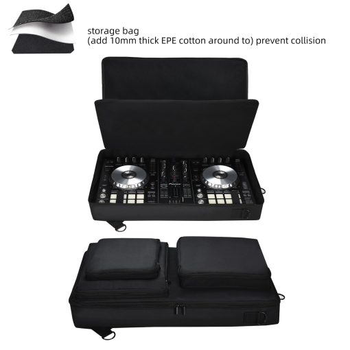 Estuche de almacenamiento para controlador de DJ Nbike para Pioneer DDJ-SR 2 Bolsa de hombro Mochila Forro interno engrosado Anti-impacto Puede colocar computadora Multifuncional Fiesta Actuacion de calle Al aire libre Bolsa de DJ portatil - Imagen 5