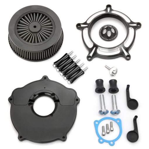 Filtro de aire para limpiador de aire para Harley Sportster Softail Touring Street Road King Glide Dyna para filtros de admision de aire Harley Davidson (Contrast Cut - Filtro Gris, A-Para modelos Sportster XL) - Imagen 4