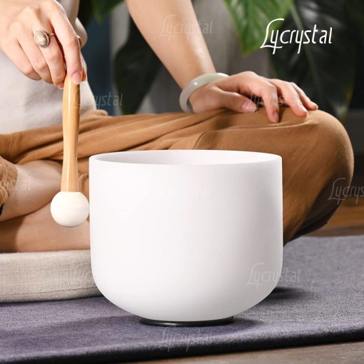 Bowl de Cristal Cantante 528 Hz de 8 Pulgadas Nota C para Sanacion, Meditacion de Cuencos de Cristal, Chakra Raiz con Anillo en O y Mazo de Goma - Imagen 5