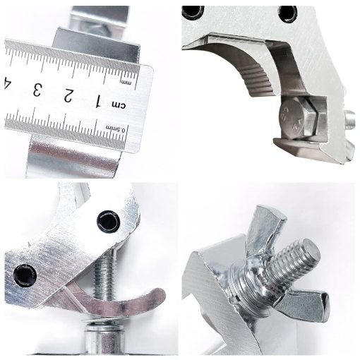 Kit de 4 Abrazaderas de Luz para Escenario Resistentes, Capacidad de Carga de 440lb, Abrazaderas de Aleacion de Aluminio, Ajuste para Truss de 1.6-2.0 Pulgadas para Luces de DJ Proyector Luces Par - Imagen 4