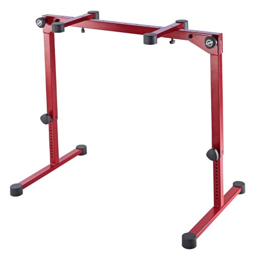 Soporte de teclado K?nig & Meyer 18820-019-91 Modelo 18810 Omega Pro, Estilo mesa, Rojo rubi; Apto para bancos de piano 14080, 14081, 14085, 14086 y 14087; Capacidad de carga maxima de 176.211 libras; Escala de altura grabada
