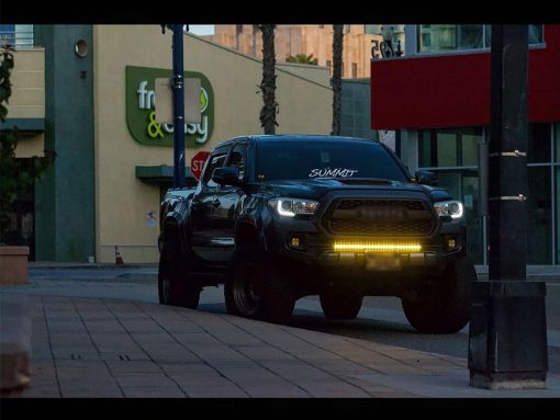 Barra de luz ambar Lasfit de 12 pulgadas, Barra de luz LED resistente al agua IP67, Barra de luz LED amarilla de fila simple, Barra de luz off-road para conduccion nocturna/nublada para camioneta, camion, SUV, ATV, UTV Bumper - Imagen 3