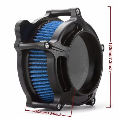 Filtro de aire limpiador para Harley Davidson Sportster Touring street glide road king electra Dyna Softail (Negro-Azul filtro-01, B-Para Softail/Dyna 1993-2015) - Imagen 7