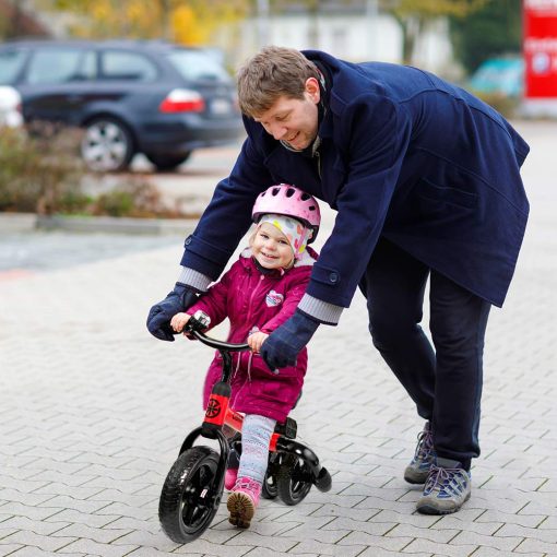 Triciclo 3 en 1 Ancaixin para Niños de 2 a 5 Años con Pedal Desmontable y Campana | Bicicleta de Equilibrio Plegable para Niños | Regalo Ideal para Bebes Rojo - Imagen 6