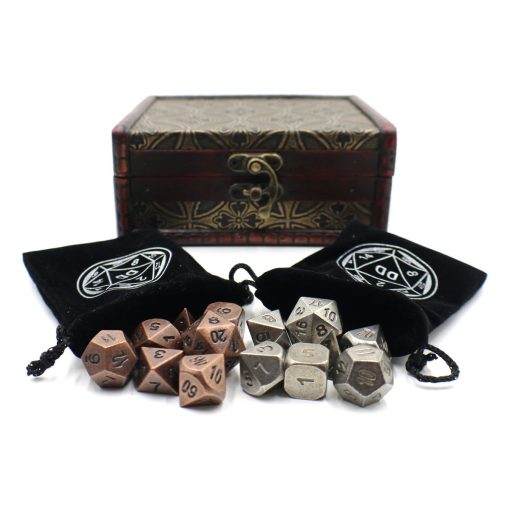 Sets de Dados de Metal para Juegos de Mesa de Rol con Cofre de Almacenamiento - Imagen 5