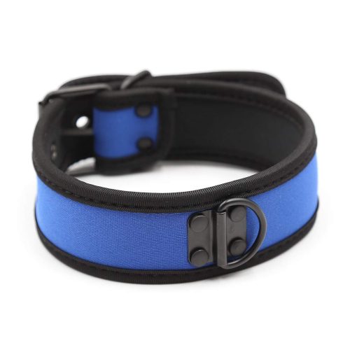 Mascara de Neopreno para Perros Quyuwowo con Capucha Desmontable para Cachorros Mascarilla de Halloween (Azul, Mascara con Collar y Brazalete) - Imagen 5