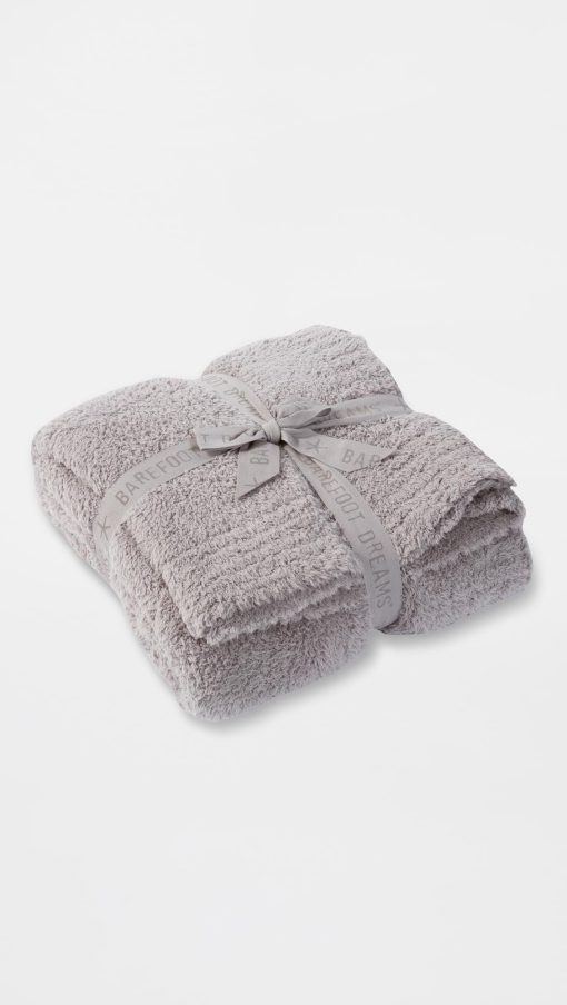 Manta Barefoot Dreams CozyChic Dove Gray Tamano unico - Imagen 4
