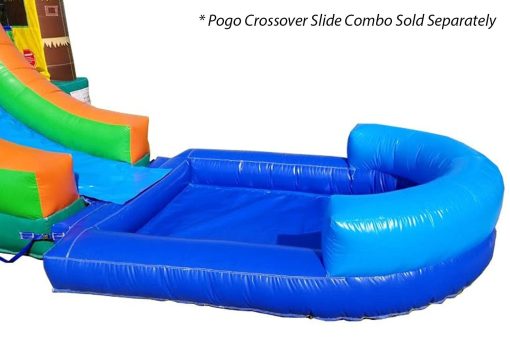 Pogo Bounce House Wet or Dry Blue Pool Attachment for Crossover Combo Units | 8' x 6' | Compatible with Pogo Crossover Inflatables | Use with Water or Plastic Ball Pit Balls - Imagen 5