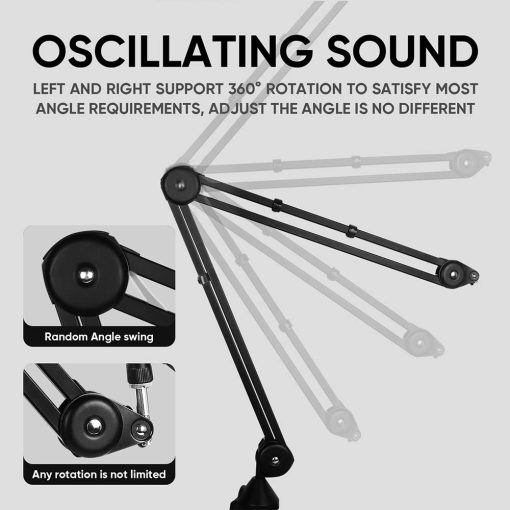 Soporte de Brazo de Tijera para Suspension de Microfono Universal Weymic (tipo VII) - Imagen 7