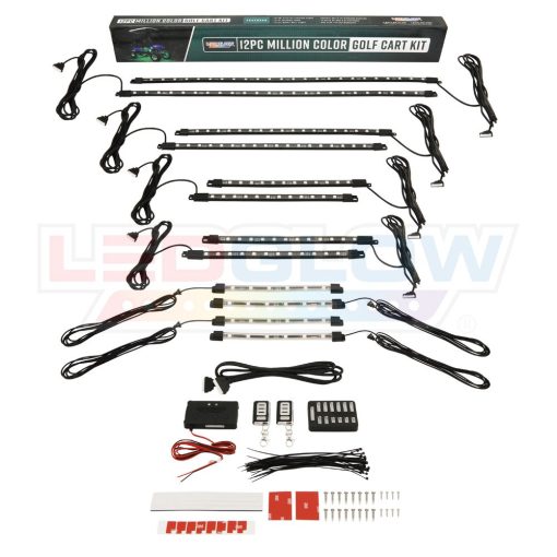 Kit de Iluminacion LEDGlow 12 Piezas Multicolor LED para Carrito de Golf de 4 Plazas con Luces de Neon para el Subchasis, Ruedas e Interior con Luces para EZGO Yamaha Club Car - Compatible con Bateria de 12 Voltios - Resistente al Agua - Imagen 7
