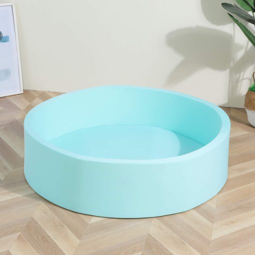 TRENDBOX Gran Piscina de Bolas de Espuma Suave 130 x 30 cm, Piscina Redonda de Esponja Grande NO incluye Bolas, para Interiores, para Ninos Pequenos, Parque Infantil - Azul Claro - Imagen 6