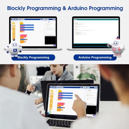 Kit de educacion inteligente ACEBOTT 3 en 1 ESP32 STEM compatible con Arduino, Kits de robotica STEM para niños de 13 años en adelante, Proyectos de ingenieria de actividades STEA Regalos para niños de 13 a 16 años niño (QE023) - Imagen 9