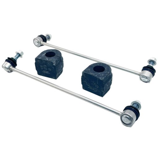 Juego de 4 Enlaces Estabilizadores de Barra de Rodillo Delantero y Bujes de Barra de Rodillo Delantero BEMWQ Compatible con BMW 2000-2006 BMW X5 E53 31356750703 31356750704 31351097021