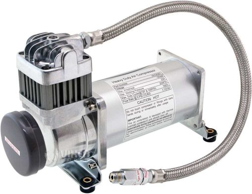 Kit de Claxon de Tren Vixen Horns para Camiones/Autos/Semirremolques. Sistema Completo a Bordo - Compresor de Aire de 200 psi, Tanque de 2.5 Galones, 4 Trompetas. Super Fuerte dB. Compatible con Vehiculos como Pickups/Jeeps/RVs/SUVs 12v VXO8325/4124B - Imagen 6