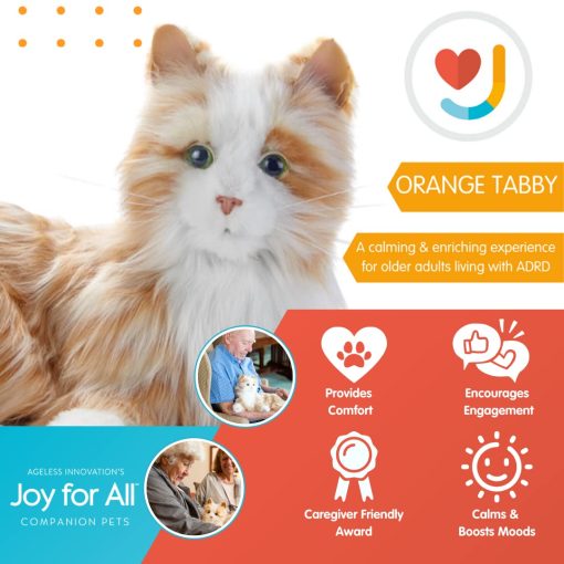 JOY FOR ALL - Gato naranja atigrado - Mascotas companeras interactivas - Realistas y parecidos a la vida real - Imagen 3