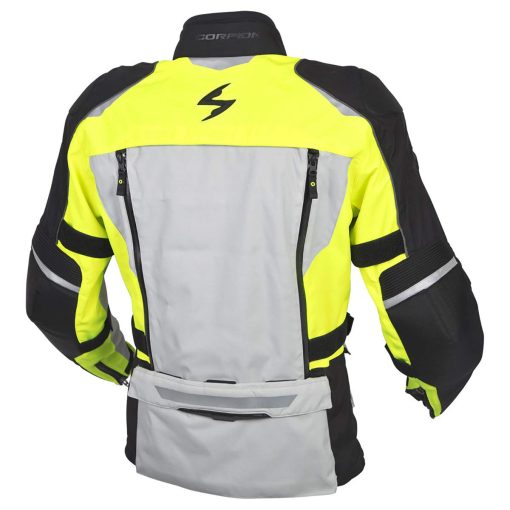 Chaqueta de moto de aventura todo terreno ScorpionEXO Yosemite para hombre resistente al agua y cortavientos para todas las estaciones con armadura CE (Hi-Vis - 2X-Grande) - Imagen 3