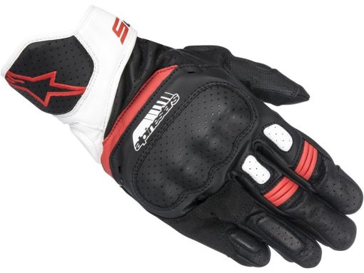 Guantes de Cuero Alpinestars SP-5 (Extra Grande) (Negro/Blanco/Rojo) - Imagen 4