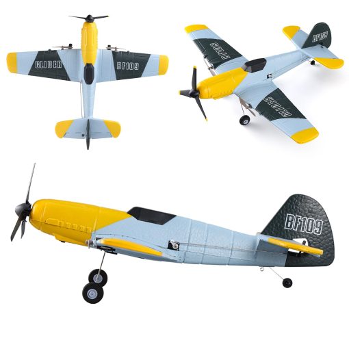 Avion RC de 3 canales HAWK'S WORK BF-109, Avion de control remoto listo para volar, 2.4GHz 6 ejes Gyro Estabilizador, Facil de volar para ninos y principiantes - Imagen 2