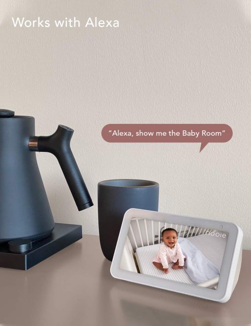 Monitor de Bebe nooie con Camara 2 Pack, Camara de Bebe WiFi, 360 grados 1080P, Camara de Bebe Inteligente con Seguimiento de Movimiento, Vision Nocturna, Audio Bidireccional y Deteccion de Sonido, Funciona con Alexa, Tarjeta SD y Nube - Imagen 4