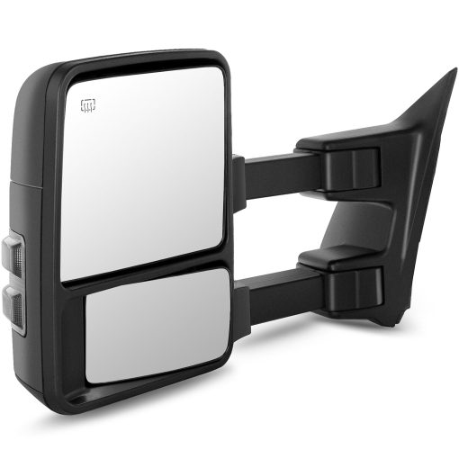 Espejo del lado del conductor SCITOO compatible con 1999-2002 Para Ford F-250 F-350 F-450 F-550 Super Duty con Ajuste Electrico, Calefactado, Senal de Giro, Telescopico y Plegable Manual
