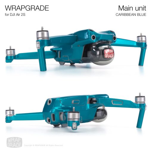 Skin Wrapgrade para Unidad Principal Compatible con DJI Air 2S (Azul Caribe) - Imagen 5